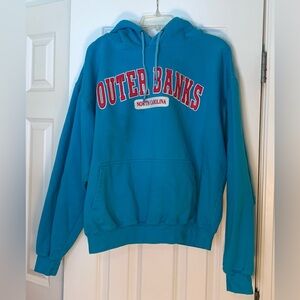 OBX Hoodie XXL Outer Banks North Carolina Hooded SweatShirt Blue Pink